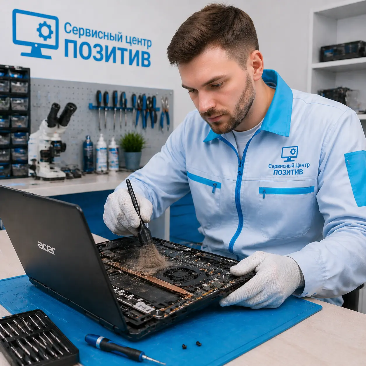 Чистка ноутбука Acer от пыли в Хотьково | Замена термопасты
