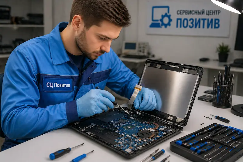 Ремонт шлейфа матрицы ноутбука в Хотьково