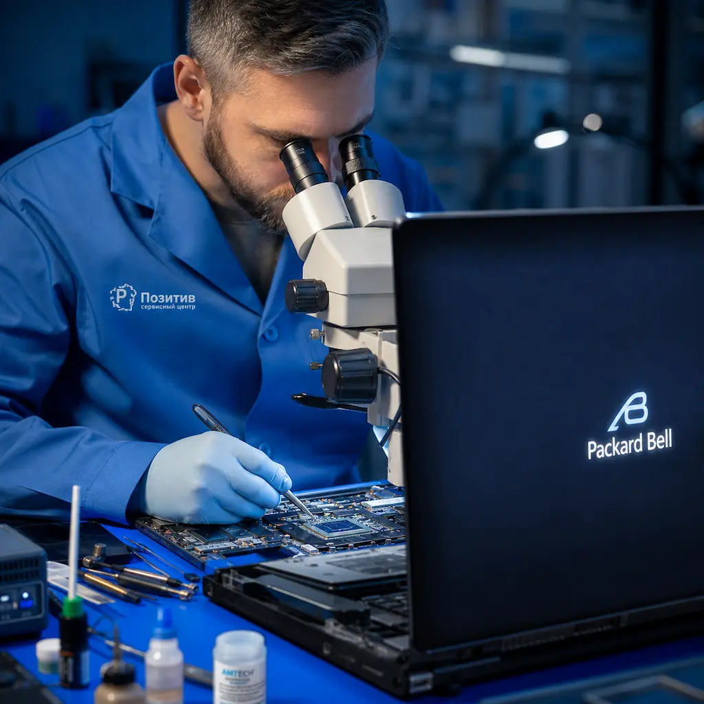Замена видеокарты ноутбука Packard Bell в Хотьково