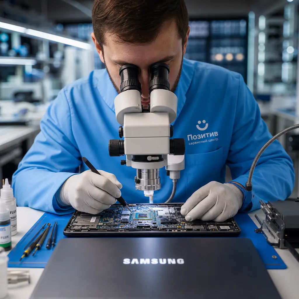 Замена видеокарты ноутбука Samsung в Хотьково