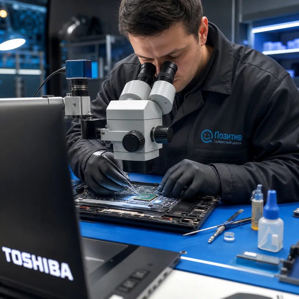 Замена видеокарты ноутбука Toshiba в Хотьково