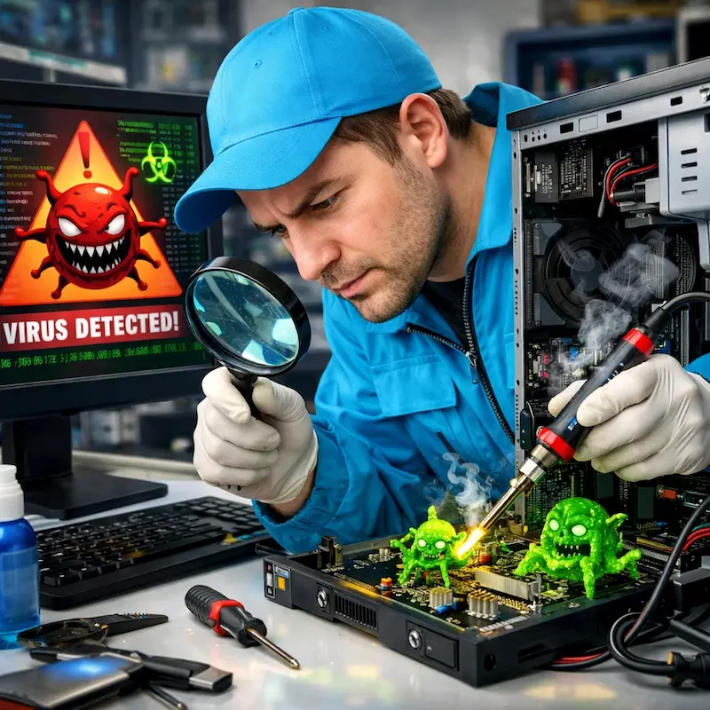 Вылечить компьютерный вирус в Хотьково