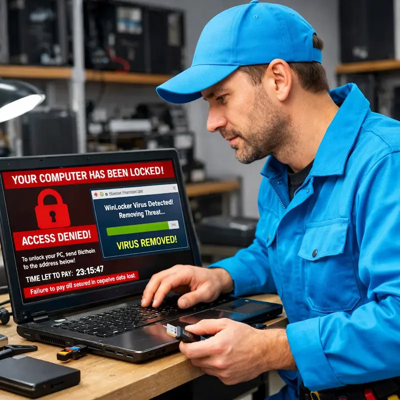 Поможем разблокировать компьютер и ноутбук в Хотьково